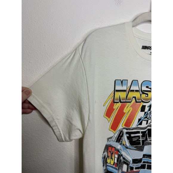 NASCAR Sz M Ivory #53 Racing T-Shirt Daytona 500 Short Sleeve Cotton Flaw - Picture 3 of 9